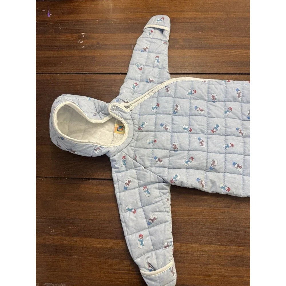 Vintage Carter's Baby Quilted Snow Suit 21-26 LBS Snowman